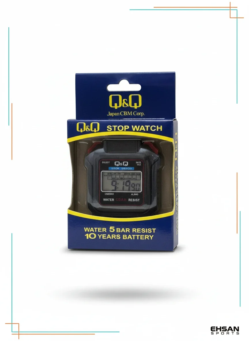 کرنومتر دیجیتال Q&Q مدل استاپ‌واچ ورزشی