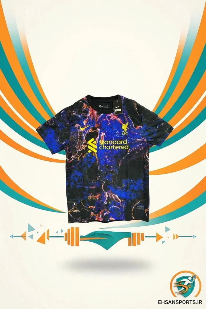 تیشرت لیورپول Nike مدل طرح مرمری